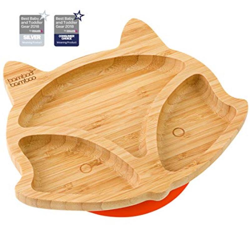 Bamboo Baby Plate with Secure Suction Bamboo Baby Plate with Secure Suction