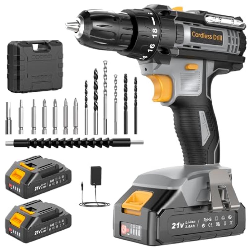 Bamse Cordless Drill 21V with 2 Batteries Bamse Cordless Drill 21V with 2 Batteries