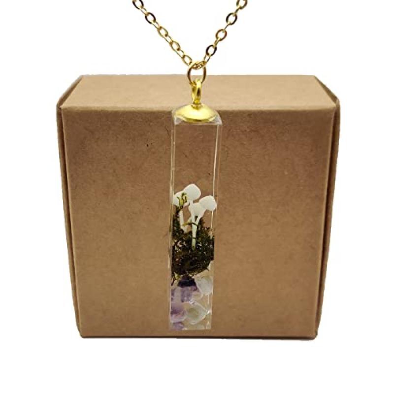 Handmade Mushroom Moss Necklace Handmade Mushroom Moss Necklace