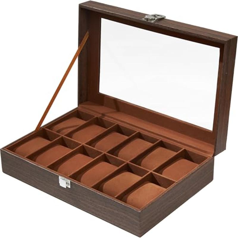 Ohuhu Watch Box with Glass Lid Ohuhu Watch Box with Glass Lid