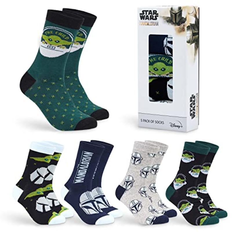 Disney Men's Star Wars Crew Socks 5 Pack