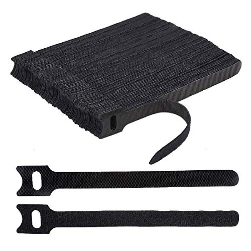 Black Cable Straps with Hook and Loop Black Cable Straps with Hook and Loop