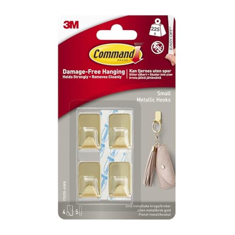 Command Small Metallic Hook with Adhesive Strips Command Small Metallic Hook with Adhesive Strips