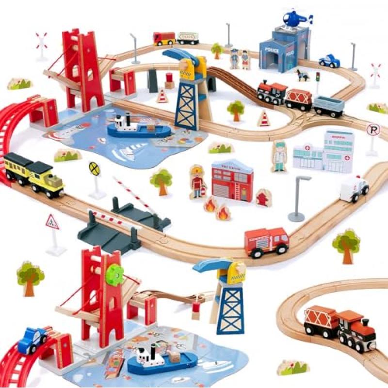 Busy Port City Train Set Toy Busy Port City Train Set Toy