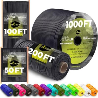 TECEUM Paracord Basalt Tactical Rope TECEUM Paracord Basalt Tactical Rope