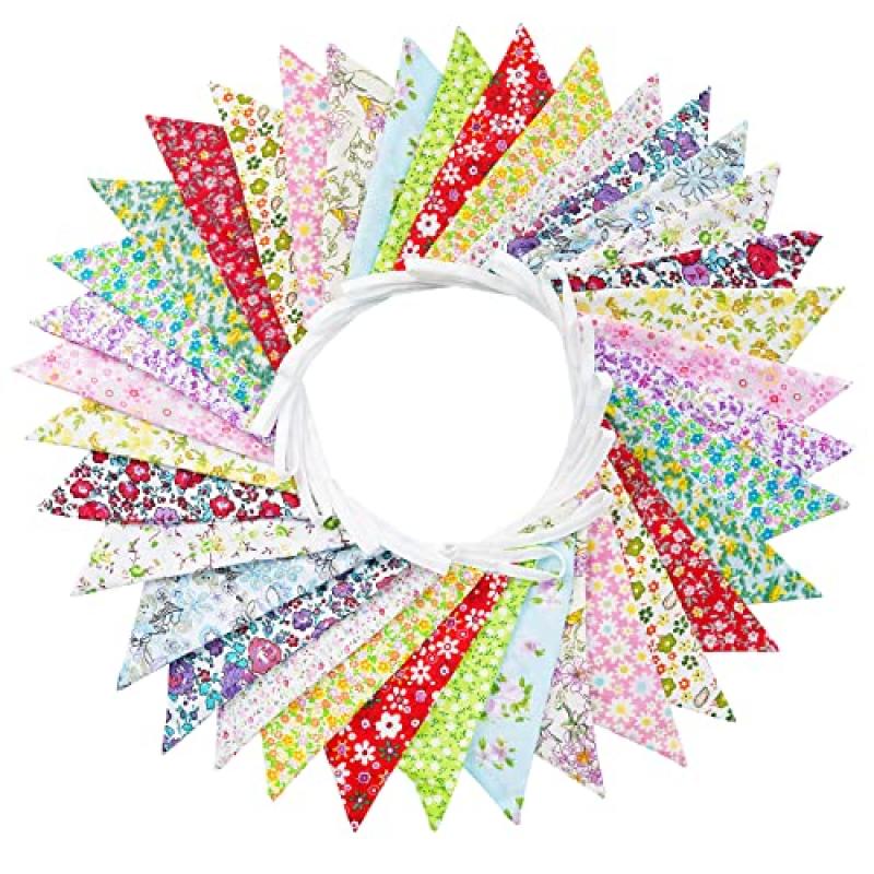 G2PLUS Fabric Bunting Garland for Party Decoration G2PLUS Fabric Bunting Garland for Party Decoration