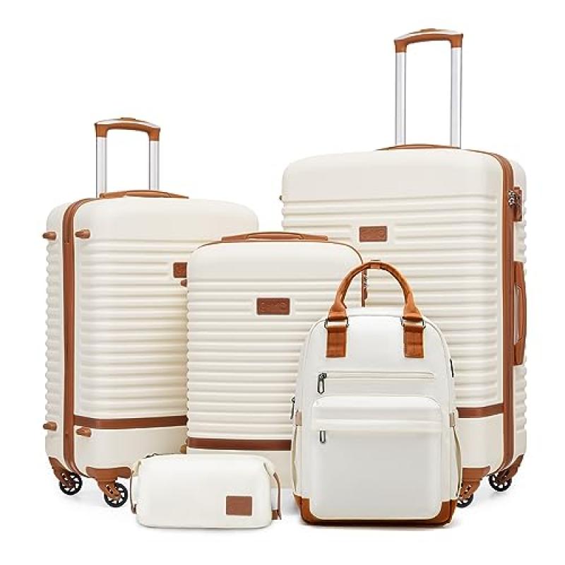 COOLIFE Cabin Luggage Set with Extras COOLIFE Cabin Luggage Set with Extras