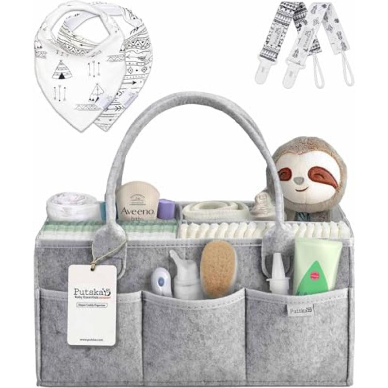 PUTSKA Baby Nappy Caddy Organizer Set PUTSKA Baby Nappy Caddy Organizer Set