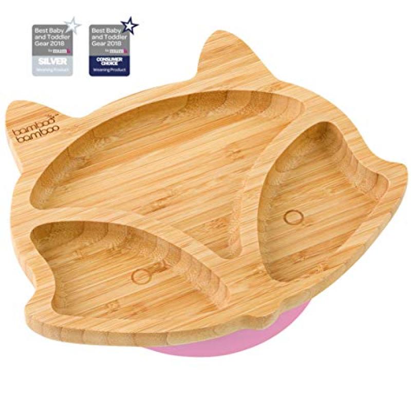 Bamboo Baby Plate with Secure Suction Bamboo Baby Plate with Secure Suction