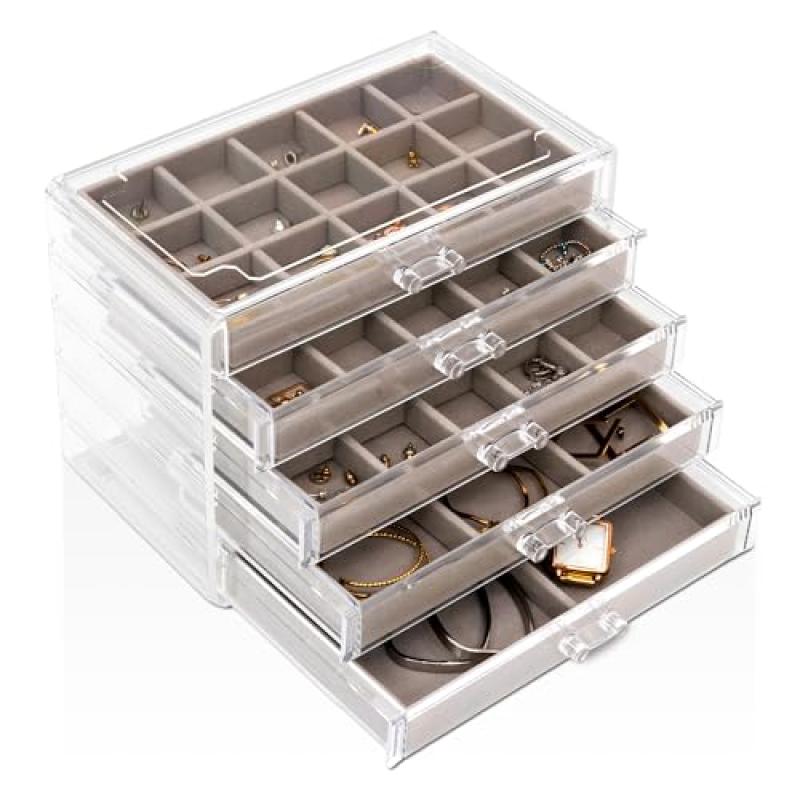 Sasha Morel Jewellery Box with Drawers & Earring Holder Sasha Morel Jewellery Box with Drawers & Earring Holder