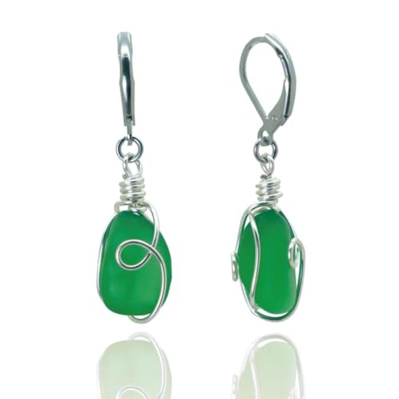 PEPELUALI Sea Glass Drop Earrings PEPELUALI Sea Glass Drop Earrings