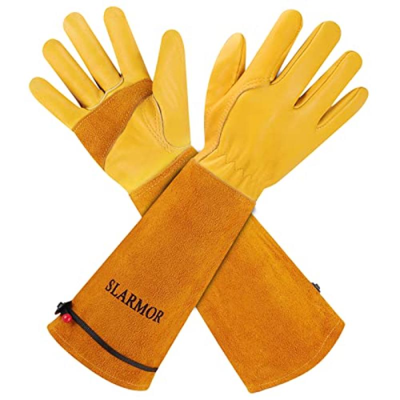 SLARMOR Leather Gardening Gloves SLARMOR Leather Gardening Gloves
