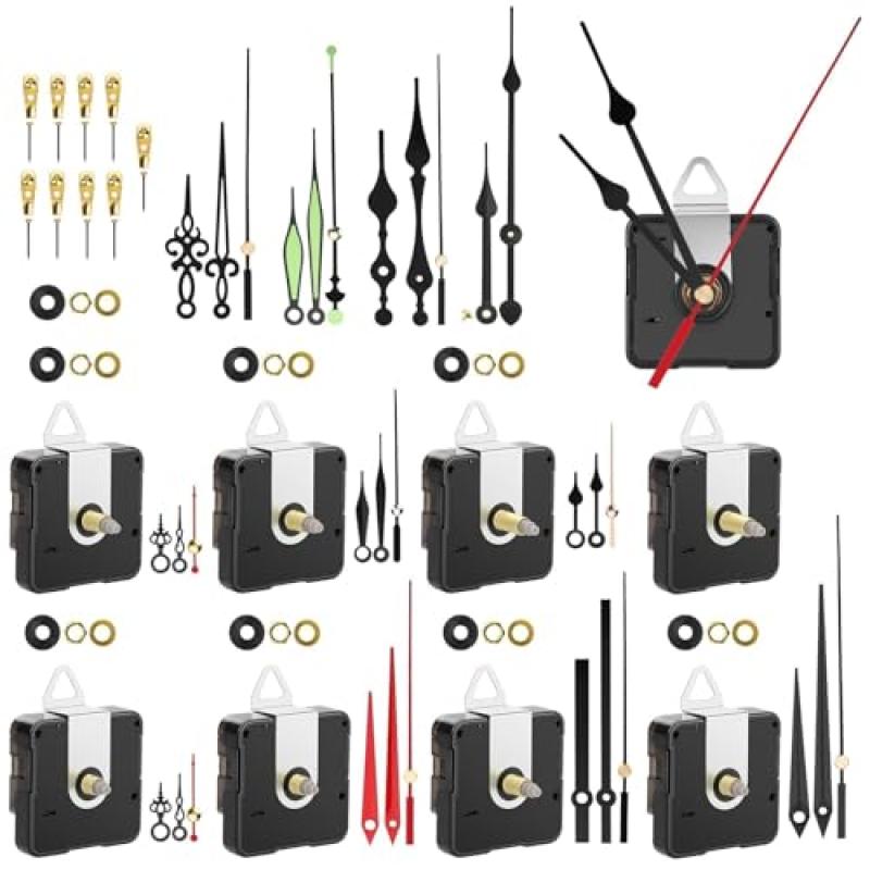 EEEKit Quartz Clock Mechanisms with 9PCS Replacement EEEKit Quartz Clock Mechanisms with 9PCS Replacement