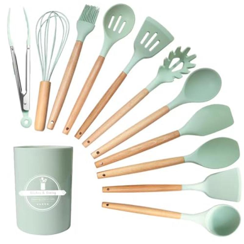 GJIE Kitchen Utensil Set with Wooden Handle GJIE Kitchen Utensil Set with Wooden Handle