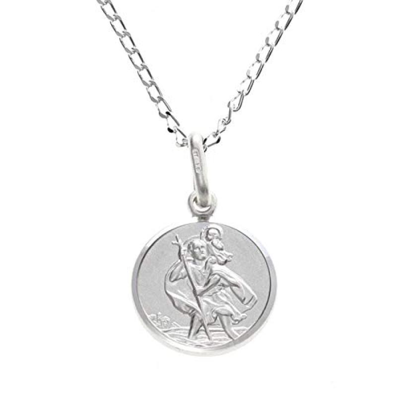 Alexander Castle Child's Silver St Christopher Necklace Alexander Castle Child's Silver St Christopher Necklace