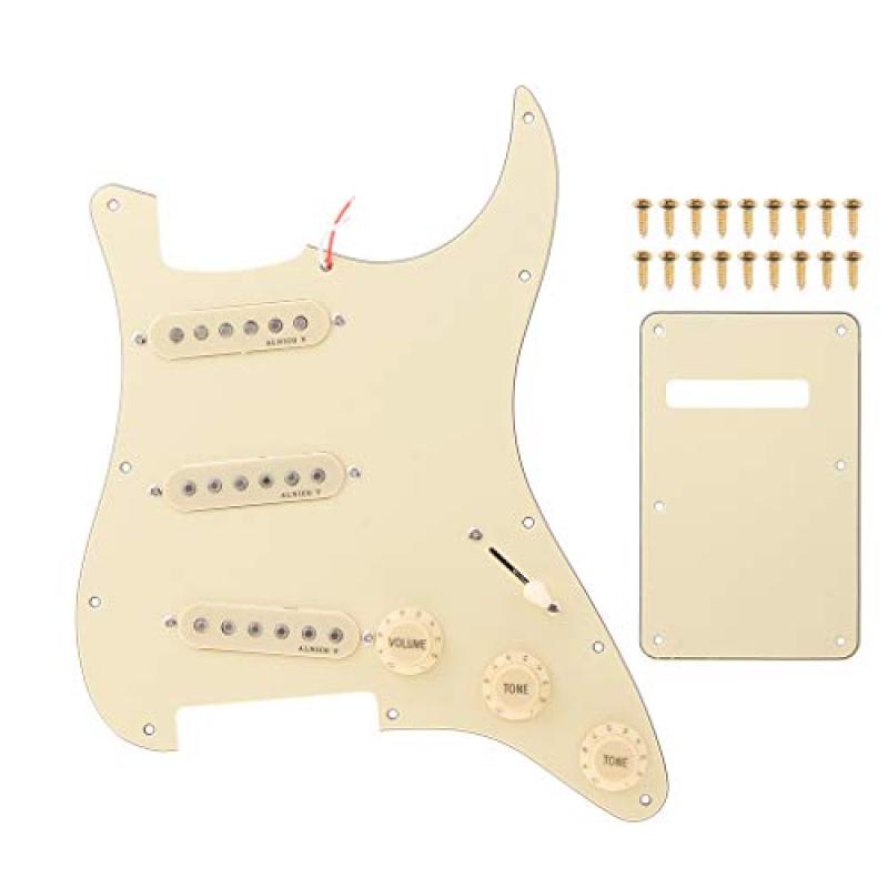 Alnicov Prewired Pickguard for Strat Electric Guitars