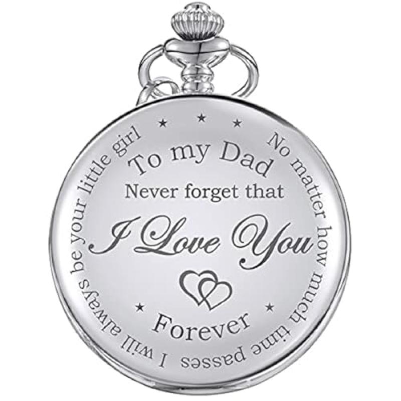 Engraved Pocket Watch - Dad Gift Engraved Pocket Watch - Dad Gift