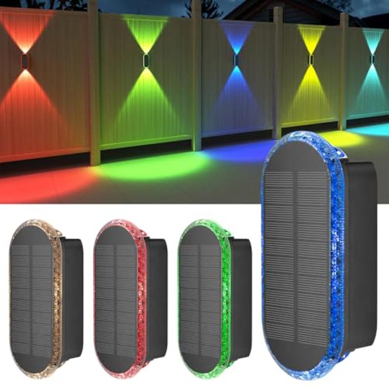 ELLASAY Solar Fence Lights IP65 Waterproof ELLASAY Solar Fence Lights IP65 Waterproof