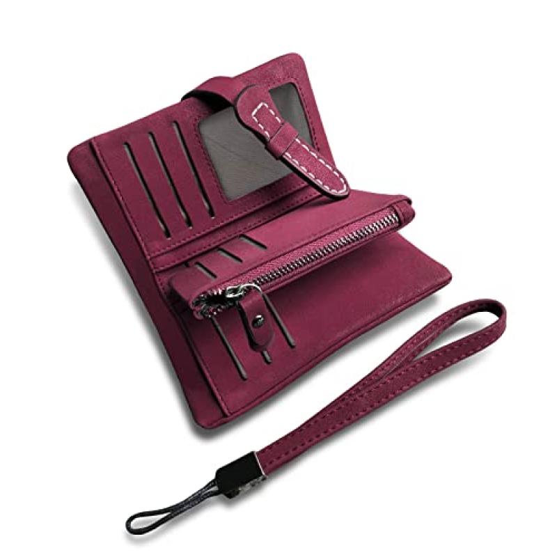 AOXONEL Women's Leather Wallet with Wristlet AOXONEL Women's Leather Wallet with Wristlet