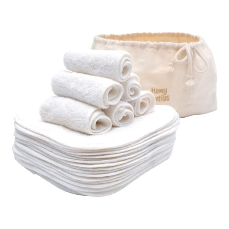 Homy Textiles Bamboo Wash Cloth & Wipes Set Homy Textiles Bamboo Wash Cloth & Wipes Set