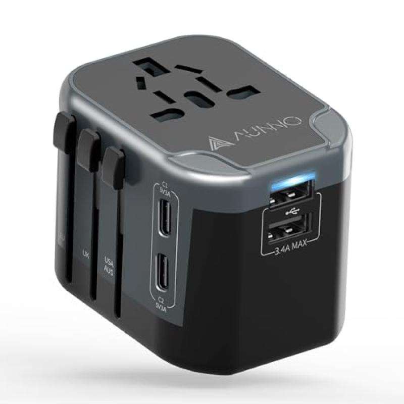 AUNNO Travel Adapter with USB Ports AUNNO Travel Adapter with USB Ports