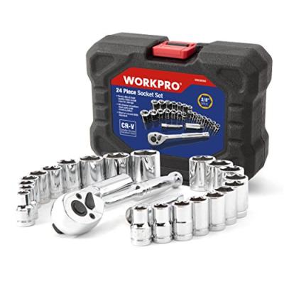 WORKPRO 24PC Socket Set with Ratchet Drive