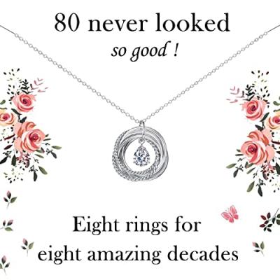 VOSAP 8 Rings Chain Necklace for Women