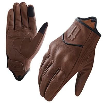 Harssidanzar Women's Leather Motorcycle Gloves Harssidanzar Women's Leather Motorcycle Gloves