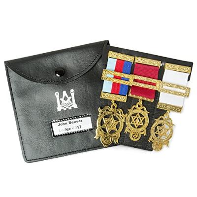 Masonic Jewel Holder Leather Set