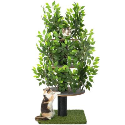Patented Cat Tree with Interchangeable Leaves Patented Cat Tree with Interchangeable Leaves