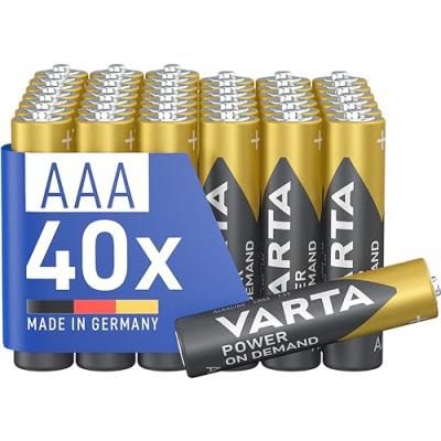 VARTA AAA Batteries 40 Pack VARTA AAA Batteries 40 Pack