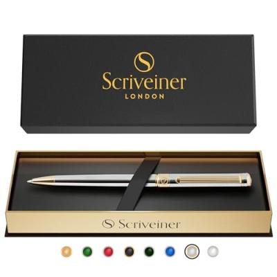 Scriveiner Ballpoint Pen with 24K Gold Finish Scriveiner Ballpoint Pen with 24K Gold Finish