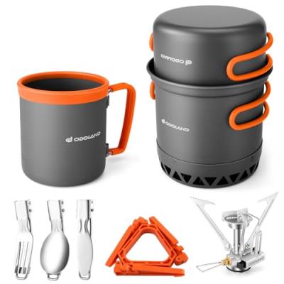 Odoland Camping Cookware Kit Odoland Camping Cookware Kit