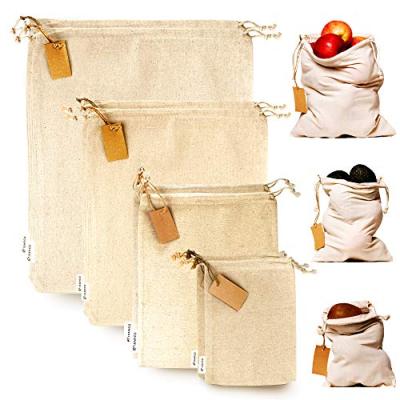 Leafico Muslin Cloth Bags - Set of 8 Leafico Muslin Cloth Bags - Set of 8
