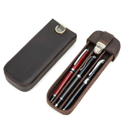 Leather Pen Case with 3 Pens Holder Leather Pen Case with 3 Pens Holder