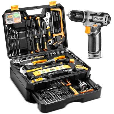 DEKO Mechanic Toolbox with Cordless Drill