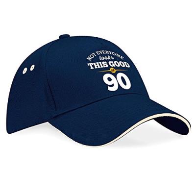 D Design Baseball Cap 90th Birthday Gift D Design Baseball Cap 90th Birthday Gift