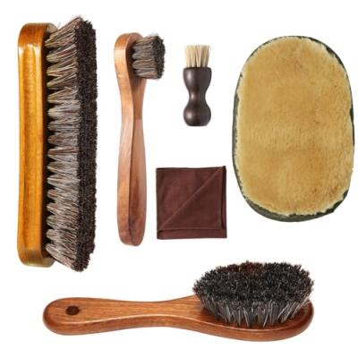 Shoe Brush Set with Horsehair Brush Shoe Brush Set with Horsehair Brush