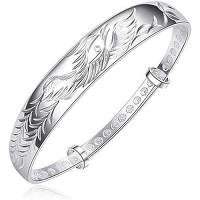 QYAQ Silver Phoenix Bangle Bracelet QYAQ Silver Phoenix Bangle Bracelet
