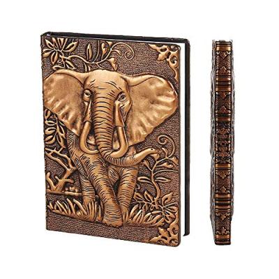 YHH Vintage Leather Travel Journal with Elephant Design YHH Vintage Leather Travel Journal with Elephant Design