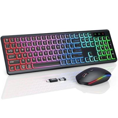Wireless Backlit Keyboard and Mouse Combo