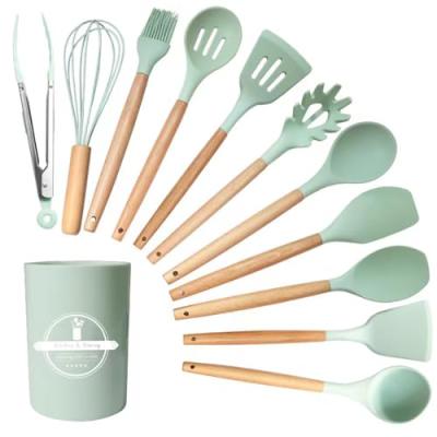 GJIE Kitchen Utensil Set with Wooden Handle GJIE Kitchen Utensil Set with Wooden Handle