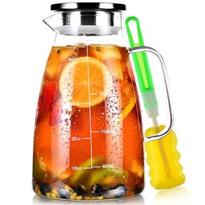 Glass Water Jug with Stainless Steel Lid Glass Water Jug with Stainless Steel Lid