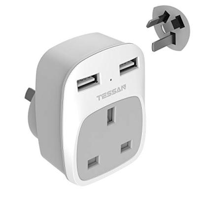 TESSAN Plug Adapter with 2 USB Ports TESSAN Plug Adapter with 2 USB Ports