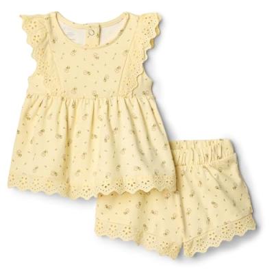Amazon Essentials Baby Girls' Eyelet Set