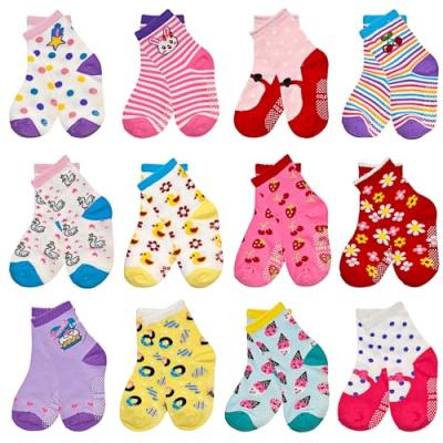 ELUTONG Toddler Baby Grip Socks 12 Pairs ELUTONG Toddler Baby Grip Socks 12 Pairs