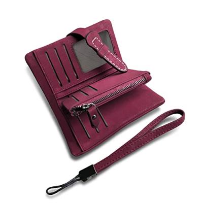 AOXONEL Women's Leather Wallet with Wristlet