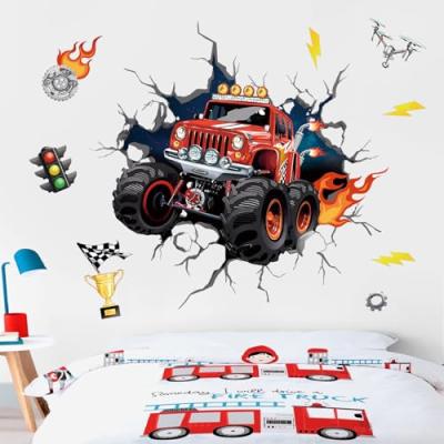 Wondever 3D Racing Car Wall Stickers Wondever 3D Racing Car Wall Stickers