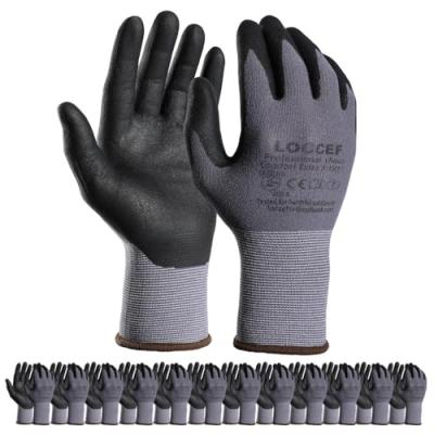 LOCCEF Work Gloves with Nitrile Coating LOCCEF Work Gloves with Nitrile Coating