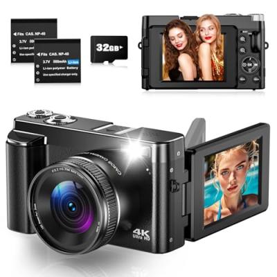 Autofocus Vlogging Camera, 4K Compact 48MP Autofocus Vlogging Camera, 4K Compact 48MP